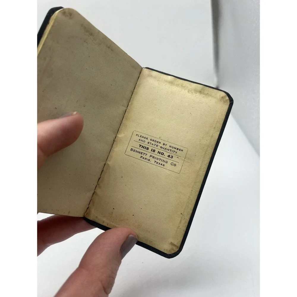 Vintage Exchange National Bank Book Pauls Valley Oklahoma Mini Pocket Ledger
